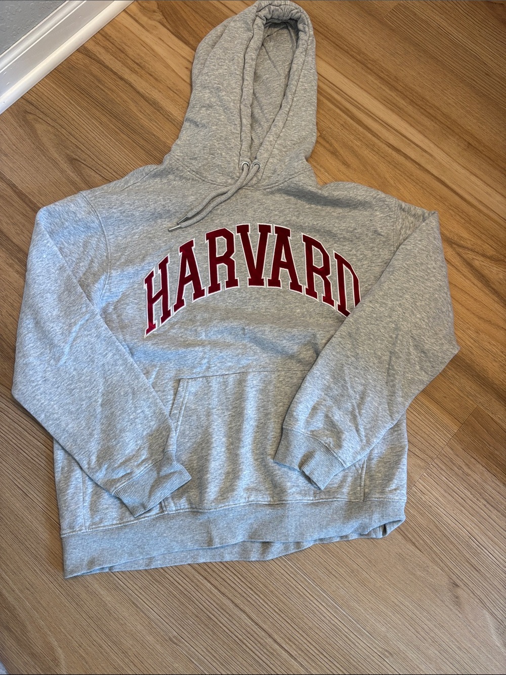 H&M Gray Hoodie with Red Harvard Logo